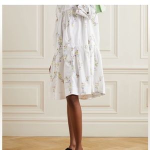 Ganni flora print shirt dress size small